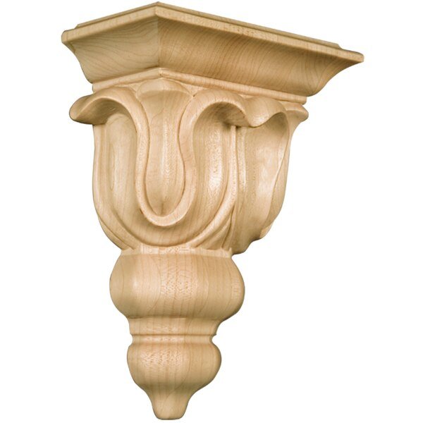 8 1/8 x 6 1/8 x 3 1/8 Ellis Coastal Corbel in Black Walnut, Osborne Wood Products, Mfr#: 8095W